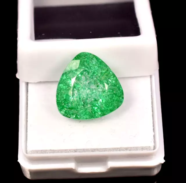 Superbe pierre précieuse naturelle émeraude verte colombienne propre forme...