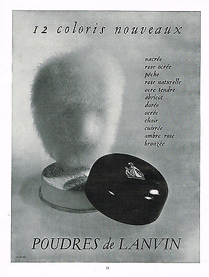 Lanvin 1137 Publicité circa 1960 Poudres de Lanvin 