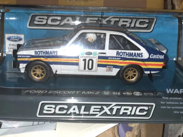 Rare m/b scalextric ford escort mark 2 acropolis rally ref c3749