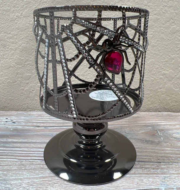 BATH & BODY Works GEM SPIDER PEDESTAL Candle Holder 3 Wick Large Sleeve