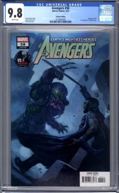 Avengers #58 Vs. Predator Variant Marvel 1st Print CGC 9.8