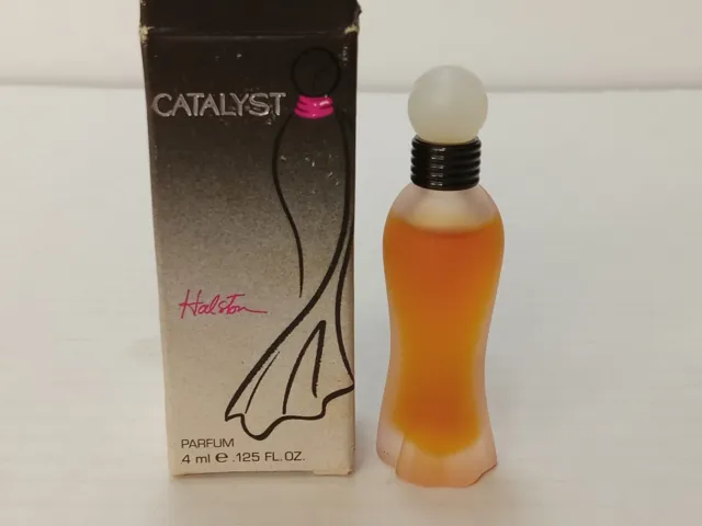 vintage Halston Catalyst PARFUM for women. Mini 4 ml / 0.125 oz perfume with box