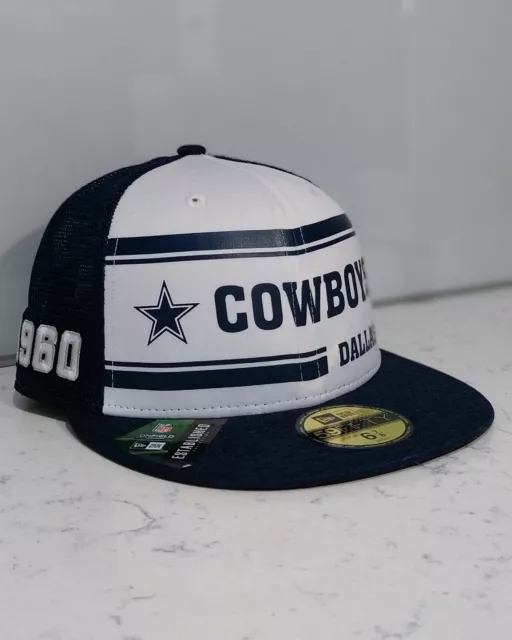 New Era 59Fifty 5950 Dallas Cowboys 1960 Side Patch Fitted Hat Cap Size 6 7/8