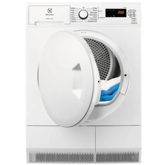 electrolux sèche-linge frontal à condensation 60cm 7kg b blanc ew6c4735sc