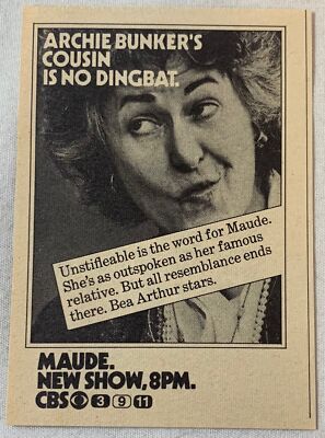 Hazel CBS 1972 Wspz CBS TV Ad ~ Phil Donahue Merv Griffin 