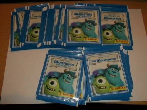 Monster Packets PANINI DISNEY MONSTERS Inc University Sticker 50 UNOPENED Packets ...