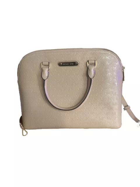 MichaelKors Center Stripe Cindy Large Dome Satchel  Monogram handbag, Handbags  michael kors, Satchel bags