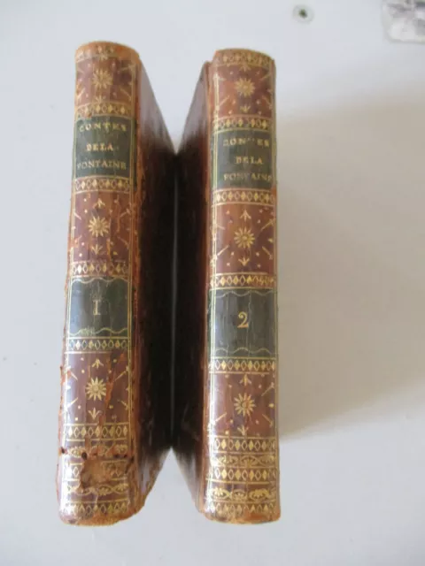 CONTES DE LA FONTAINE EDITION STEREOTYPE DIDOT AN VIII tomes 1 et 2