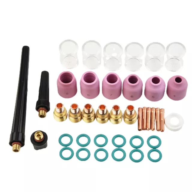 Ceramic/Metal Material TIG Welding Torch Collet Gas Lens Glass Cup Kit