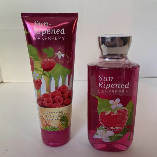 Juego de crema corporal Bath & Body Works FRAMBUESA MADURADA AL SOL NUEVO