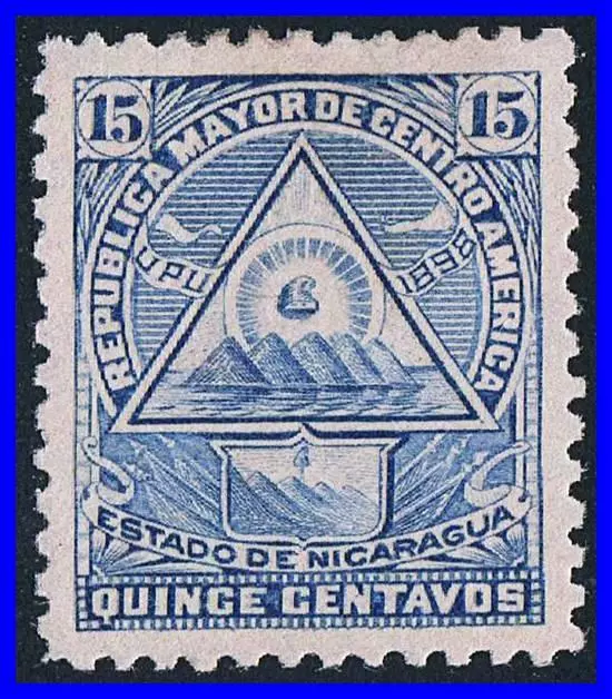 Nicaragua 1898 Bras N° Wmk Sc#109H MH Cv $25.00