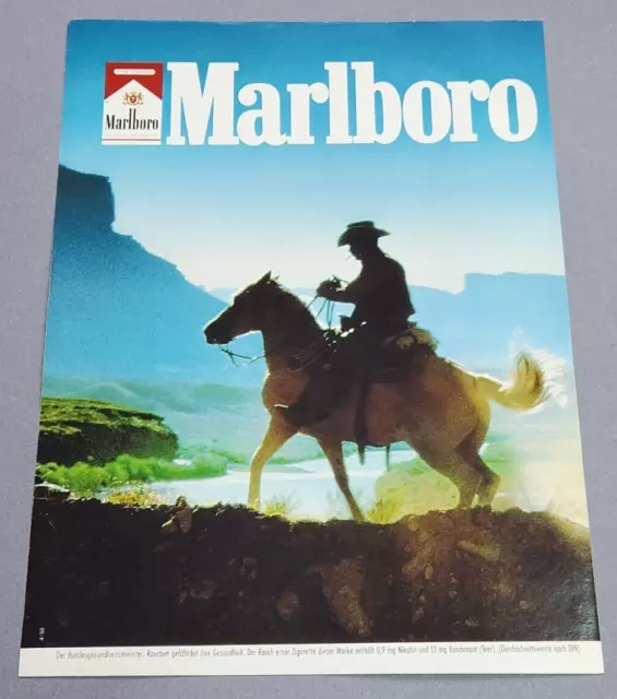 42. Marlboro Zigaretten Cowboy Werbeanzeige Werbung Reklame 1988