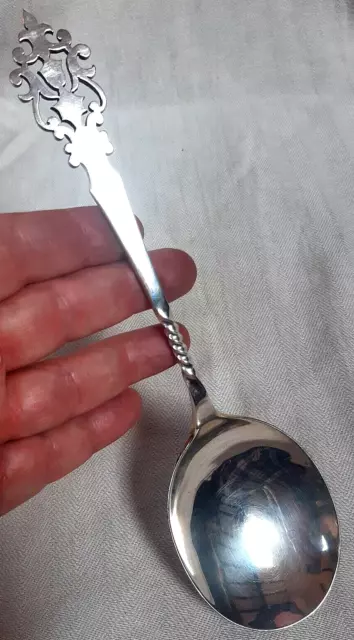 Impressive Edwardian Elkington & Co Sterling Silver Trifle Serving Spoon 1901