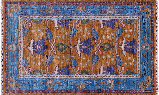 3' 1" X 5' 1" William Morris Handmade Wool Rug - Q19331