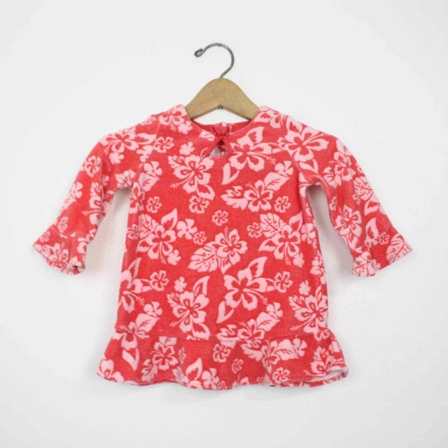 Janie and Jack Beach Cover Dress Baby Girls Size 12-18m Coral