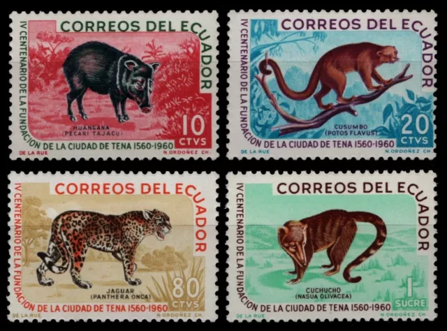 Ecuador 1961 - Mi-Nr. 1066-1069 ** - MNH - Wildtiere / Wild animals