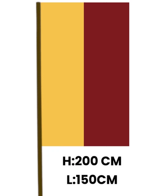 Bandiera AS Roma 100x140 Cm - Ufficiale, Giallorossa, Con Colosseo, Per Tifosi - Foto 4