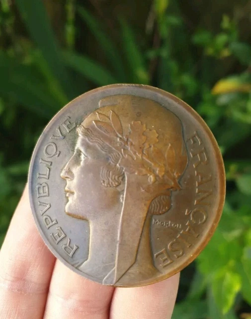 Plaque Médaille Marianne République Française - Bronze - Années 1930 Morlon