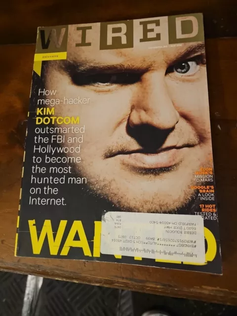 WIRED MAGAZINE November 2012 KIM DOTCOM ELON MUSK SpaceX Mars Tesla FREE SHIP