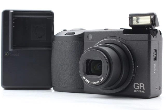 ALL Works [TOP MINT] Ricoh GR Digital II 10.1MP Compact Camera Black From JAPAN