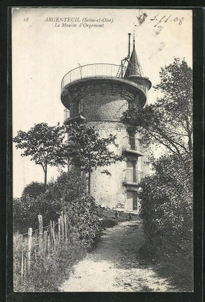 CPA Argenteuil, Le Moulin d'Orgemont 1908
