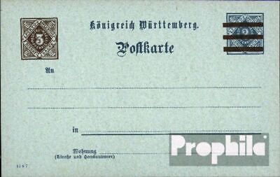 Württemberg dp34 carte postale de service inusés 1908 Paragraphe 