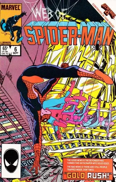 Marvel Comics Web of Spider-man #6 Copper Age 1985