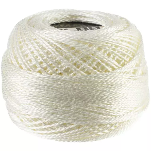 DMC Pearl Cotton Ball Size 8 87yd - White, 116 8 Blanc