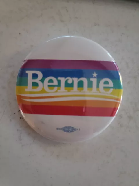 BERNIE 2016 Bernie Sanders Rainbow Pin Pinback Button