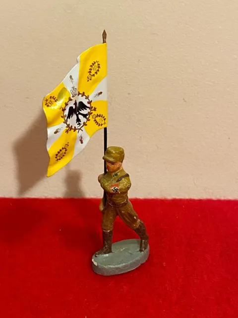 Lineol Elastolin Toy Soldier Historical Personality Flag Bearer Germany ad-27