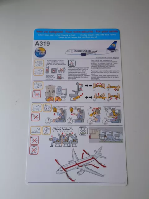 Thomas Cook Belgium Airbus A319 03/12 Safety Card