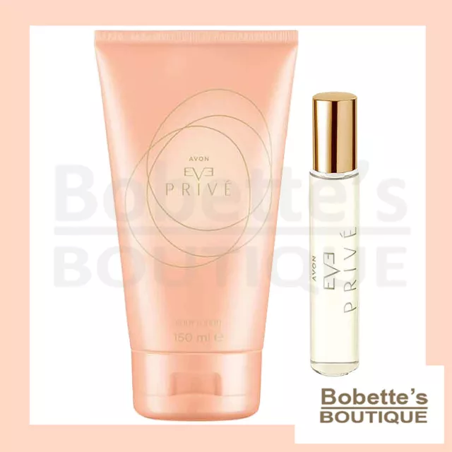 EVE PRIVÉ AVON Lait-Crème pour le Corps + Eau de Parfum Vaporisateur 10 ML