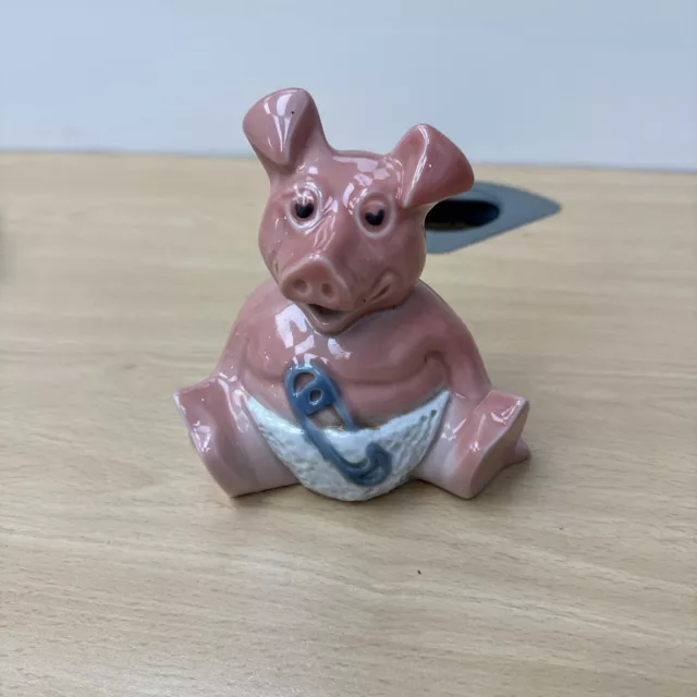 Vintage Wade Natwest Baby Pig Woody Piggy Bank Money Box with Original Stopper