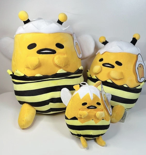 Licensed Sanrio Bee Gudetama Official Genuine Plush Soft Toy 3 Sizes - BNWT