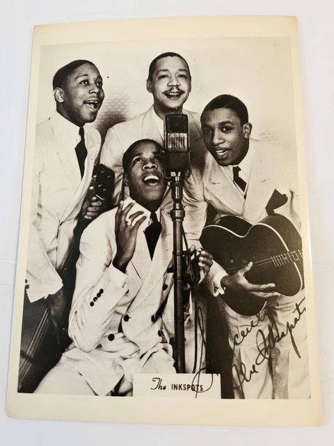 The Ink Spots Doo Wop RPPC Postcard 1939 Vintage Musical Jazz Singers Unposted