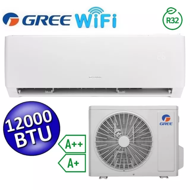 3S Climatiseur Mono Inverter Pular 12000 Btu Classe A++/A+ Fonction Wi-Fi R32