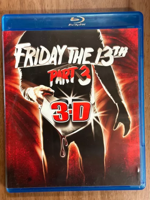 Friday the 13th Part 3 £D Blu-ray 1982 Slasher Horror Movie with 3d Glasses