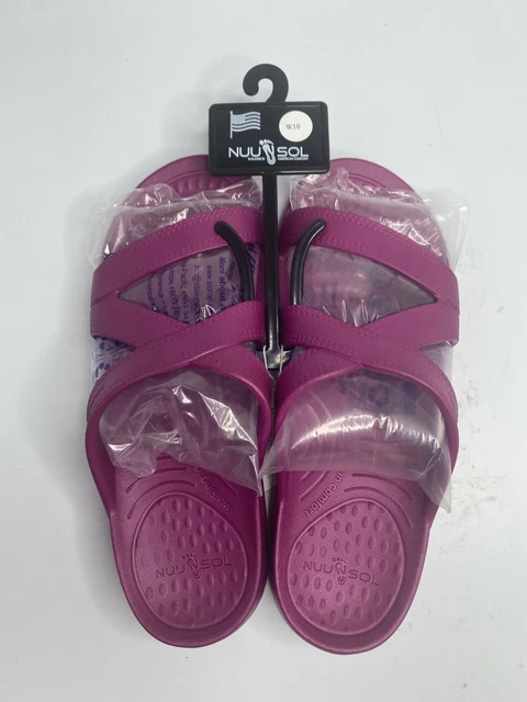 Nuusol Hailey Slides Women's Rustic Wine Made In the USA Size 10M US