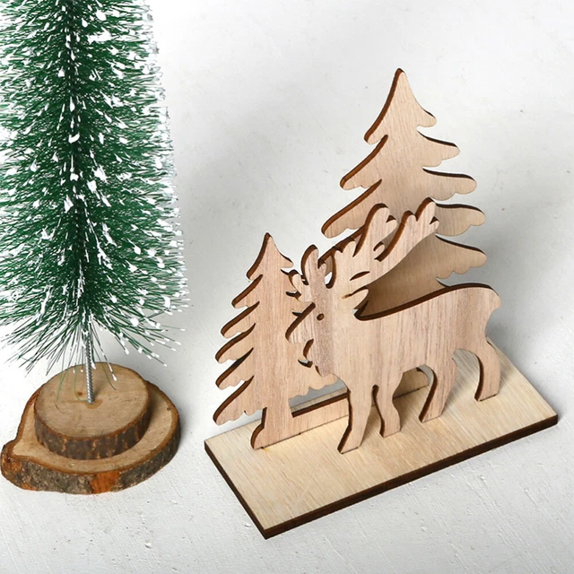 BAMBUS WEIHNACHTLICHE RENTIERFIGUR Weihnachtsbasteln Aus Holz Selber