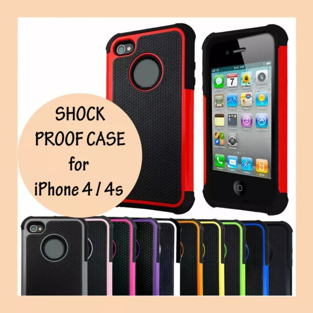 Shockproof Heavy Duty Tough Shock Gel Case Cover for Apple iPhone SE 5S 5 4S 4