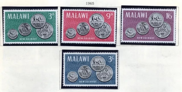 Malawi Stamp Scott #22-25, First Coinage of Malawi, Set of 4, MLH, SCV$1.05