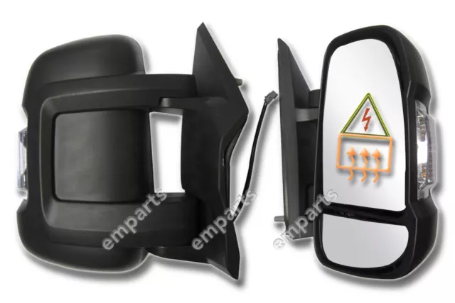 For Fiat Ducato Full Door Wing Mirror ELECTRIC HEATED Short Arm O/S 2006 On