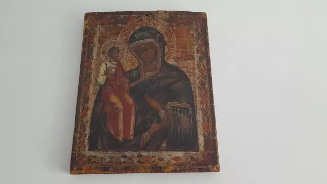 Russische Ikone „Gottesmutter “, 19 Jh.