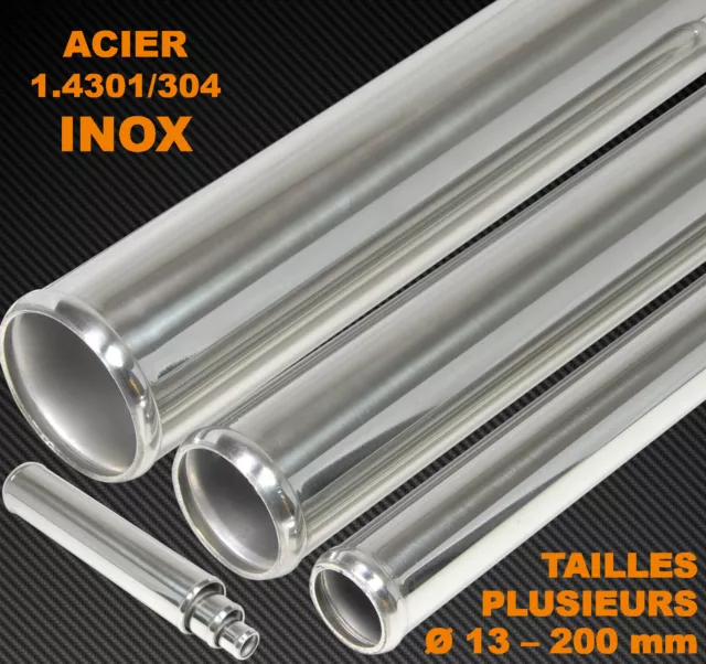 1m TUBE DURITE ACIER INOX 304 1.4301 Tuyau Pipe Métal Poli Pression Bordure IC