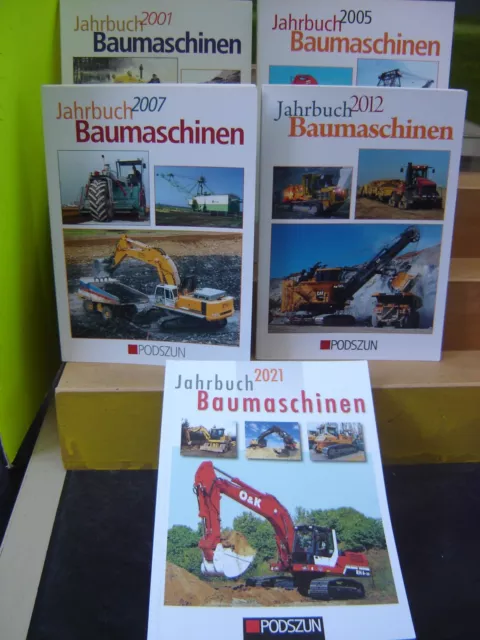 Buchset 5-teiliges Set Baumaschinen Jahrbücher "Gebraucht"(335)