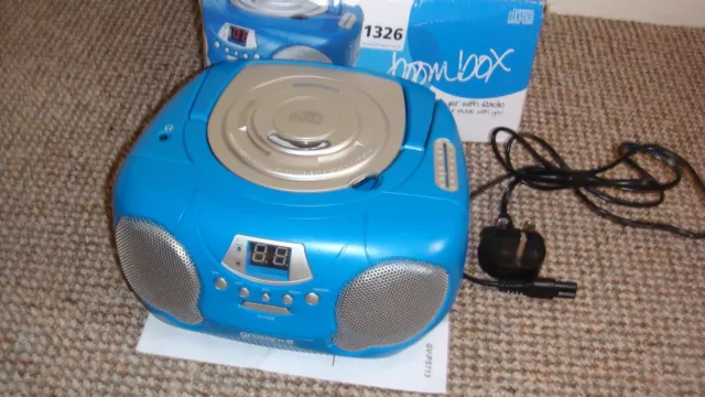 GROOV-E BOOMBOX PORTABLE WITH RADIO ONLY!!- Blue