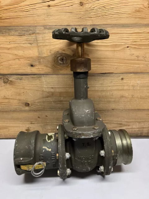 4" Gate Valve with Cam-Lock Couplings 2093-N Milwaukee Valve