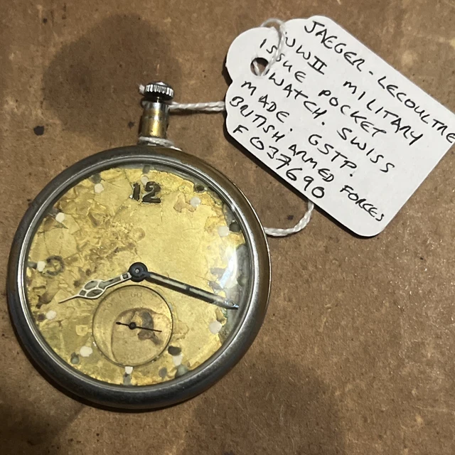 JAEGER LECOULTRE WW2 Military Issue GSTP Pocket Watch Working As It