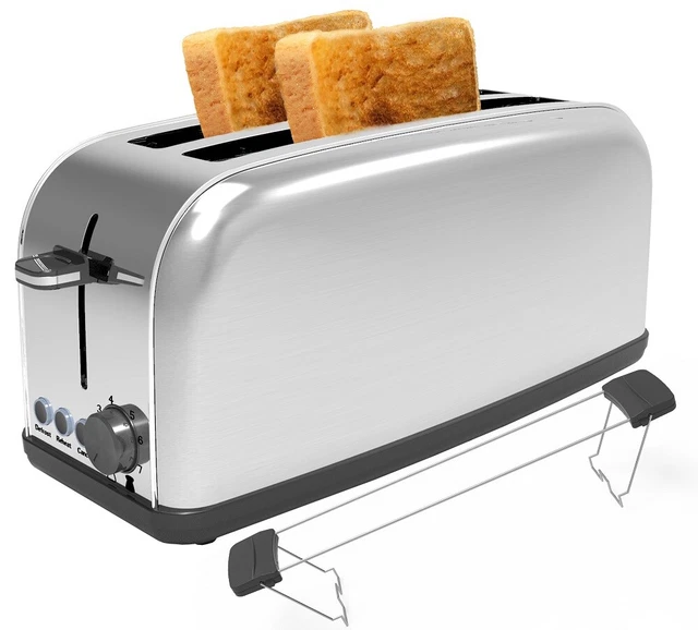 Toaster Brötchenaufsatz Universal KitchenBoss Toaster Edelstahl