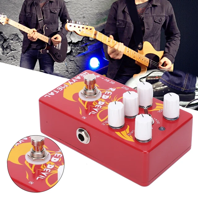 DISTORTION GUITAR PEDAL Red Devil Heavy Metal Tone Effect Electric RMM